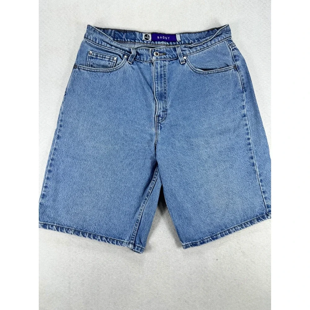 Vintage Levis SilverTab Baggy Denim Shorts Mens 34 Blue Made in USA 90s